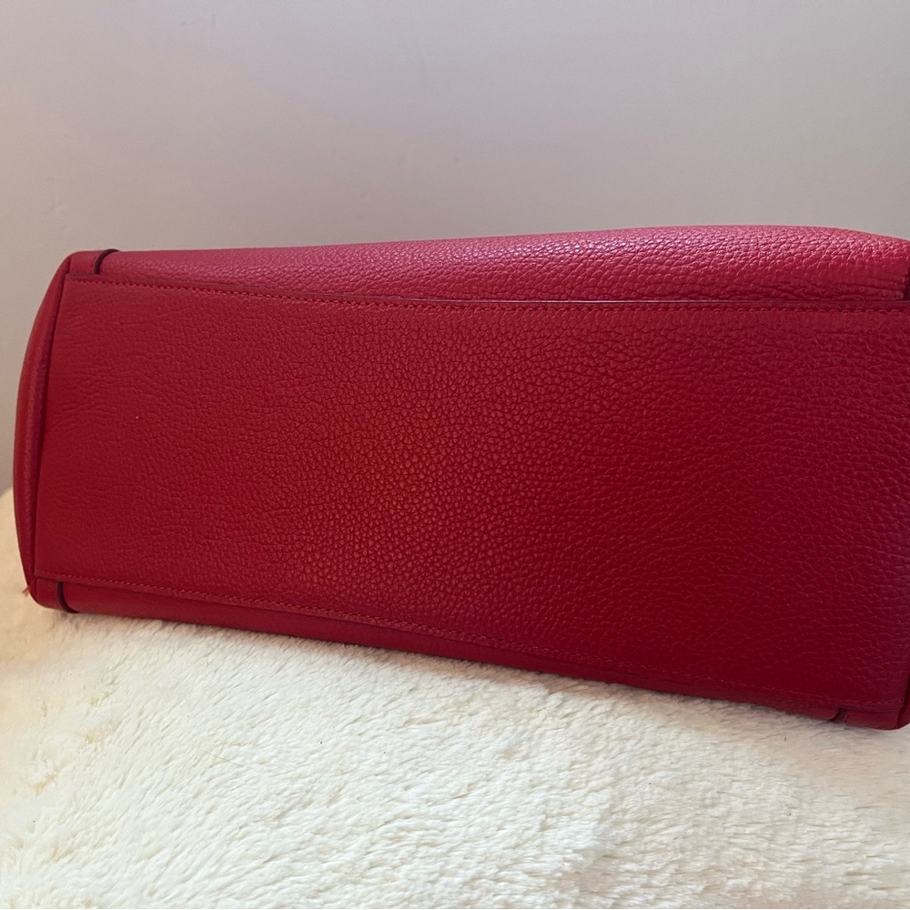 Coach Cherry Red Leather Shoulder Bag - Picture 5 of 6